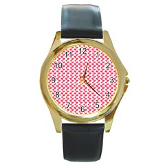 Pattern 55 Round Gold Metal Watch by GardenOfOphir