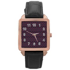 Pattern 60 Rose Gold Leather Watch  by GardenOfOphir