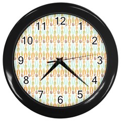 Pattern 62 Wall Clock (black) by GardenOfOphir