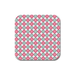 Elegant Pattern Rubber Square Coaster (4 pack)