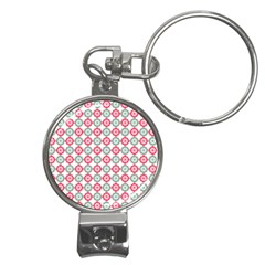 Elegant Pattern Nail Clippers Key Chain