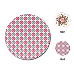 Elegant Pattern Playing Cards Single Design (Round)