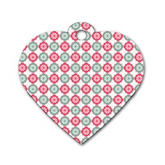 Elegant Pattern Dog Tag Heart (One Side)