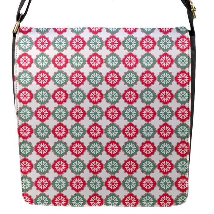 Elegant Pattern Flap Closure Messenger Bag (S)