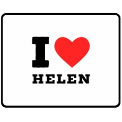 I Love Helen One Side Fleece Blanket (medium) by ilovewhateva