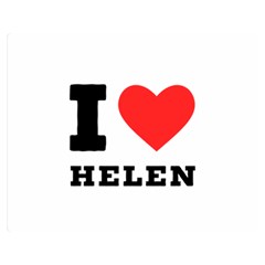 I Love Helen One Side Premium Plush Fleece Blanket (medium) by ilovewhateva