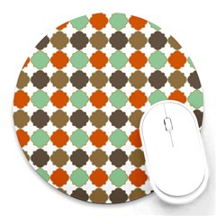 Stylish Pattern Round Mousepad by GardenOfOphir