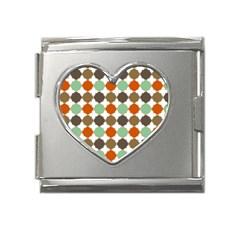 Stylish Pattern Mega Link Heart Italian Charm (18mm) by GardenOfOphir