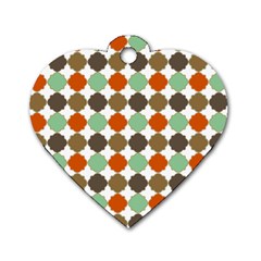 Stylish Pattern Dog Tag Heart (two Sides) by GardenOfOphir