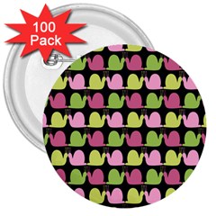 Slugs Ii 3  Buttons (100 Pack)  by GardenOfOphir