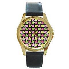 Slugs Ii Round Gold Metal Watch