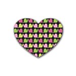 Slugs Ii Rubber Heart Coaster (4 pack) Front