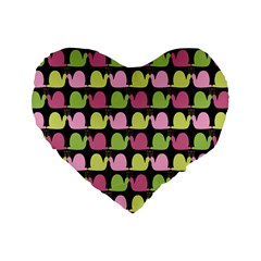 Slugs Ii Standard 16  Premium Heart Shape Cushions by GardenOfOphir