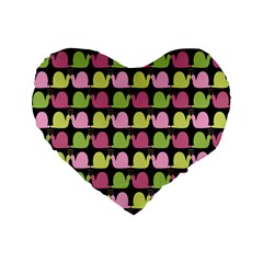 Slugs Ii Standard 16  Premium Flano Heart Shape Cushions by GardenOfOphir