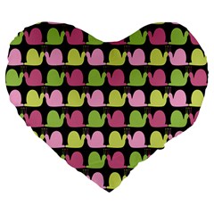 Slugs Ii Large 19  Premium Flano Heart Shape Cushions by GardenOfOphir