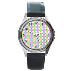 Quatrefoil Ii Round Metal Watch by GardenOfOphir