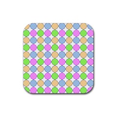 Quatrefoil Ii Rubber Coaster (square) by GardenOfOphir