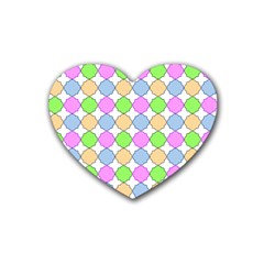 Quatrefoil Ii Rubber Coaster (heart) by GardenOfOphir