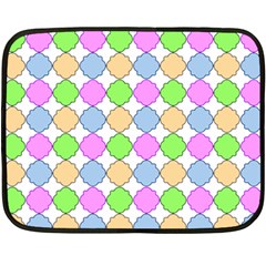 Quatrefoil Ii One Side Fleece Blanket (mini) by GardenOfOphir