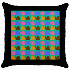 Slugs Throw Pillow Case (black) by GardenOfOphir