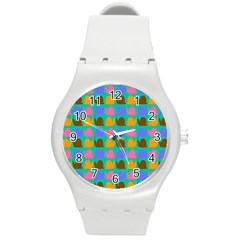 Slugs Round Plastic Sport Watch (m) by GardenOfOphir