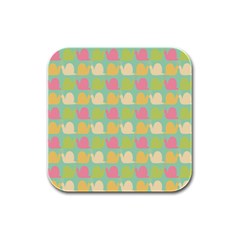 Slugs Pattern Rubber Square Coaster (4 Pack) by GardenOfOphir