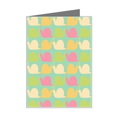 Slugs Pattern Mini Greeting Card by GardenOfOphir