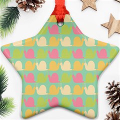 Slugs Pattern Star Ornament (two Sides) by GardenOfOphir