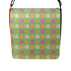 Slugs Pattern Flap Closure Messenger Bag (l) by GardenOfOphir