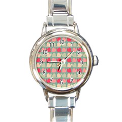 Colorful Slugs Round Italian Charm Watch