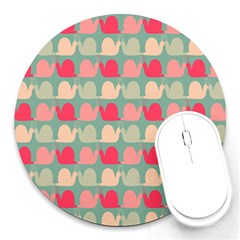 Colorful Slugs Round Mousepad