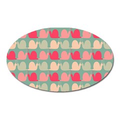 Colorful Slugs Oval Magnet by GardenOfOphir