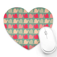 Colorful Slugs Heart Mousepad by GardenOfOphir