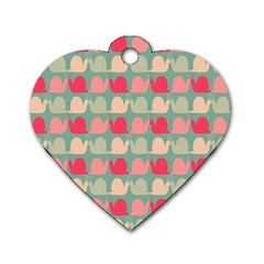 Colorful Slugs Dog Tag Heart (two Sides) by GardenOfOphir