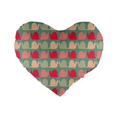 Colorful Slugs Standard 16  Premium Heart Shape Cushions