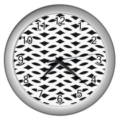 Pattern 73 Wall Clock (silver) by GardenOfOphir