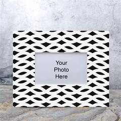 Pattern 73 White Tabletop Photo Frame 4 x6  by GardenOfOphir