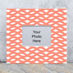 Lattice Iv White Wall Photo Frame 5  X 7  by GardenOfOphir