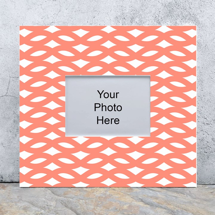 Lattice Iv White Wall Photo Frame 5  x 7 