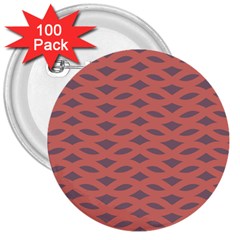 Lattice Iii 3  Buttons (100 Pack)  by GardenOfOphir