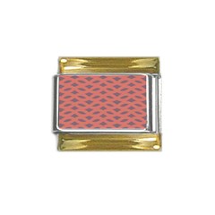 Lattice Iii Gold Trim Italian Charm (9mm) by GardenOfOphir