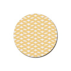 Lattice Ii Rubber Coaster (round) by GardenOfOphir