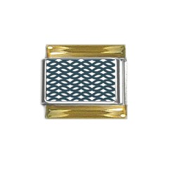 Lattice Pattern Gold Trim Italian Charm (9mm) by GardenOfOphir