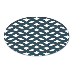 Lattice Pattern Oval Magnet by GardenOfOphir