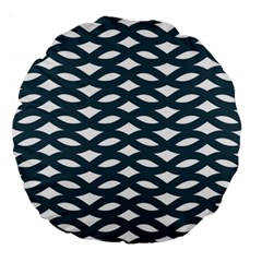 Lattice Pattern Large 18  Premium Round Cushions by GardenOfOphir