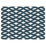 Lattice Pattern Premium Plush Fleece Blanket (Extra Small) 40 x30  Blanket Back