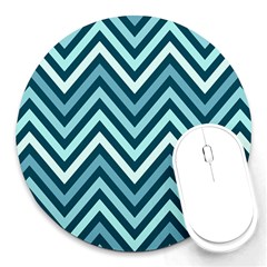 Chevron Vi Round Mousepad by GardenOfOphir