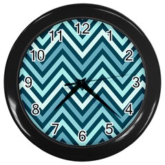 Chevron Vi Wall Clock (black) by GardenOfOphir