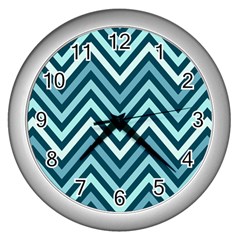 Chevron Vi Wall Clock (silver) by GardenOfOphir