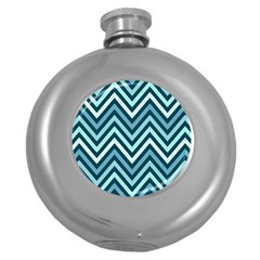 Chevron Vi Round Hip Flask (5 Oz) by GardenOfOphir